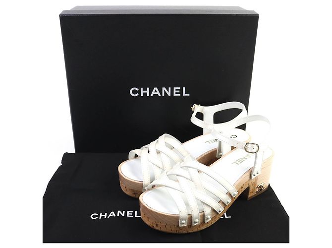 Timeless COCO Sandalen aus Lackleder von Chanel Roh - Ansicht 2