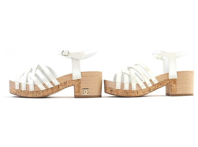 Timeless COCO Sandalen aus Lackleder von Chanel Roh - Ansicht 3