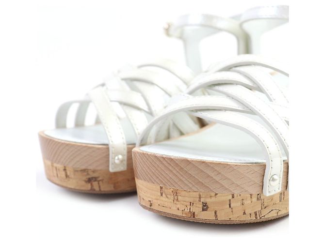 Timeless COCO Sandalen aus Lackleder von Chanel Roh - Ansicht 5