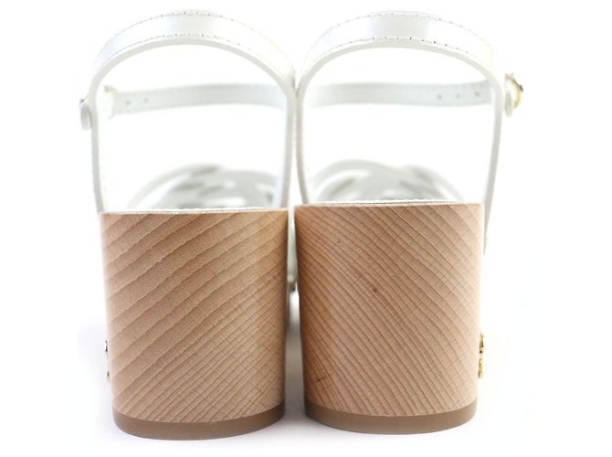 Timeless COCO Sandalen aus Lackleder von Chanel Roh - Ansicht 6