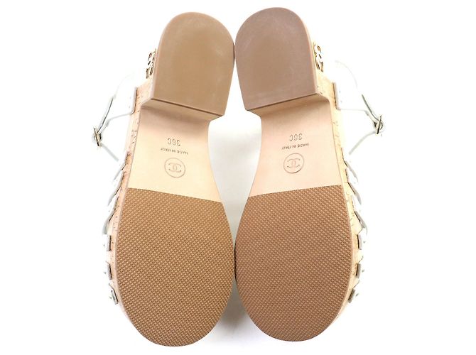 Timeless COCO Sandalen aus Lackleder von Chanel Roh - Ansicht 8