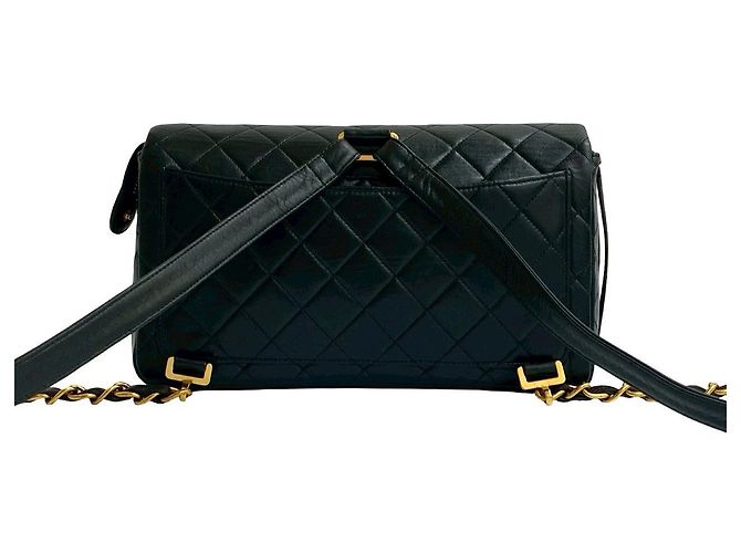 Timeless Chanel Matelassé Lammleder Rucksack Schwarz - Ansicht 4