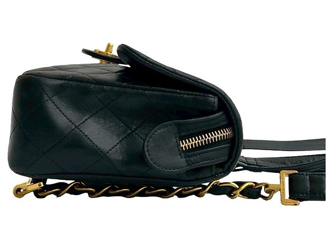 Timeless Chanel Matelassé Lammleder Rucksack Schwarz - Ansicht 7