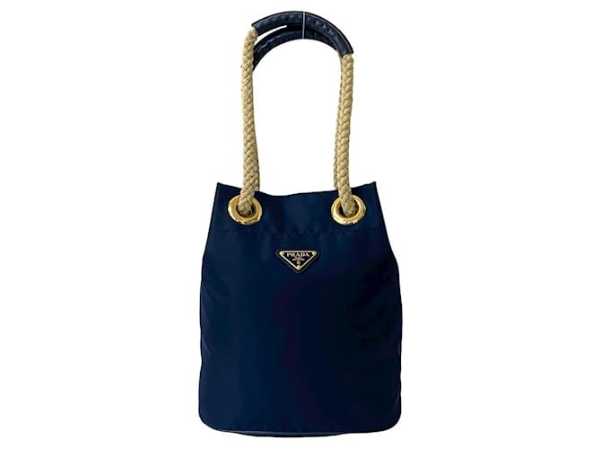 Borsa 2way in nylon Prada Blu Blu navy - vista 2