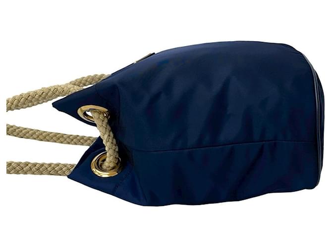 Borsa 2way in nylon Prada Blu Blu navy - vista 6