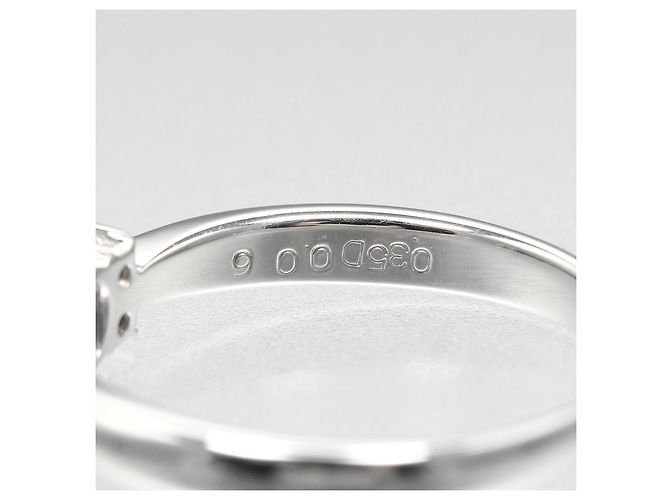 Autre Marque Pt900 Platin-Saphir-Diamantring Silber - Ansicht 4