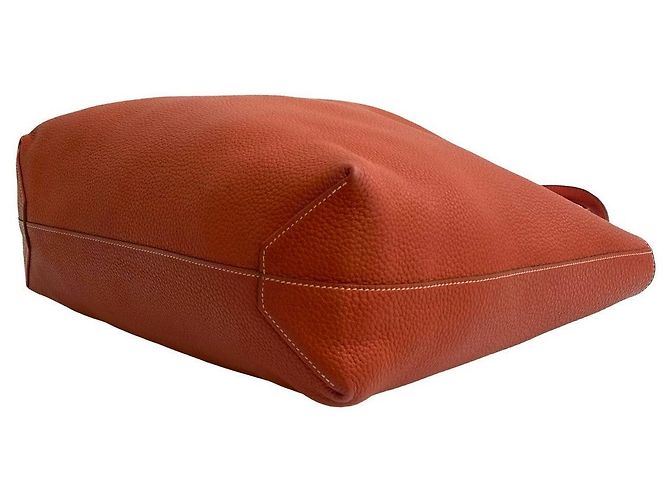 Borsa tote Hermès Double Sens in Taurillon Clemence Rosso - vista 9