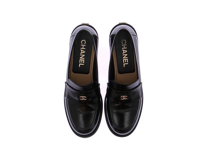 Mocassini Chanel in pelle neri Taglia 39.5 Nero - vista 6
