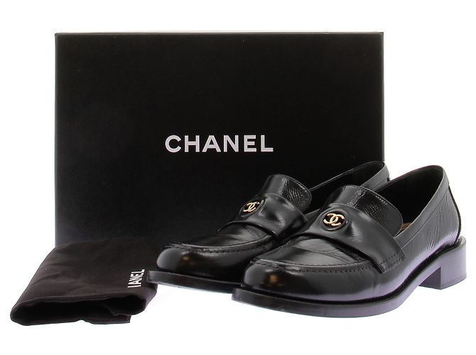 Mocassini Chanel in pelle neri Taglia 39.5 Nero - vista 8