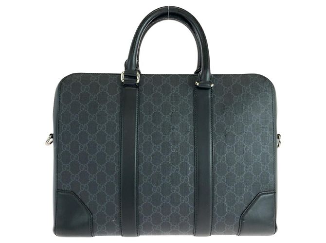 Bolsa de negócios Gucci GG Supreme em lona Preto - vista 2