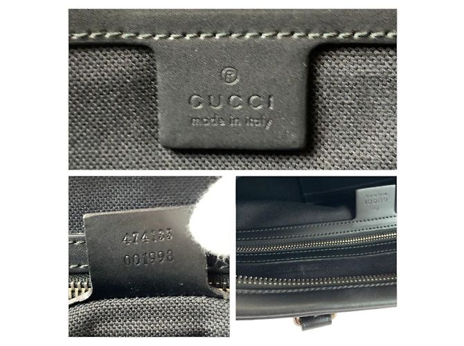 Bolsa de negócios Gucci GG Supreme em lona Preto - vista 4