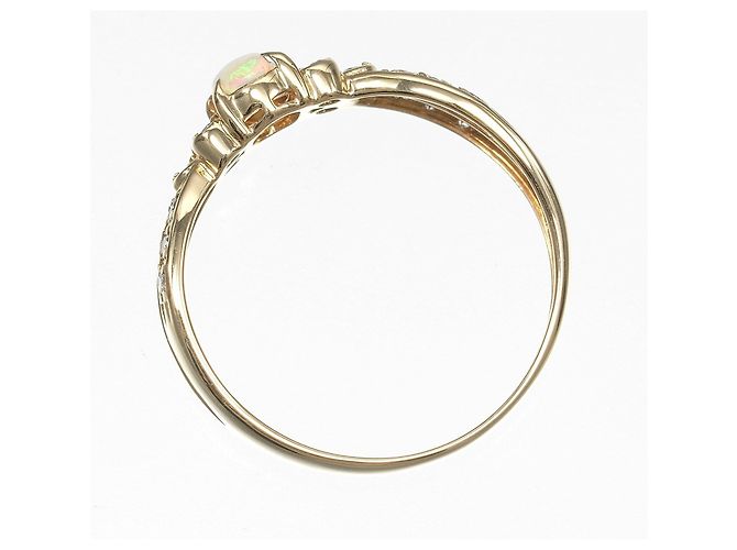 Autre Marque Au750 Opal Diamond Ring Golden - view 7