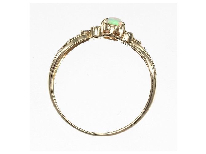 Autre Marque Au750 Opal Diamond Ring Golden - view 8