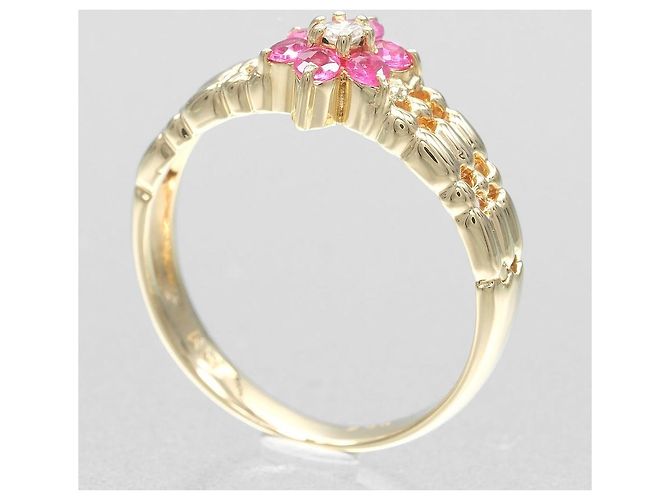 Autre Marque Au750 Rubin-Diamant-Ring Golden - Ansicht 3