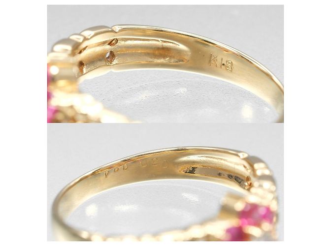 Autre Marque Au750 Rubin-Diamant-Ring Golden - Ansicht 4