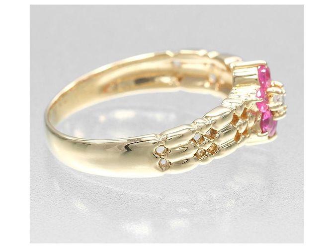 Autre Marque Au750 Rubin-Diamant-Ring Golden - Ansicht 6