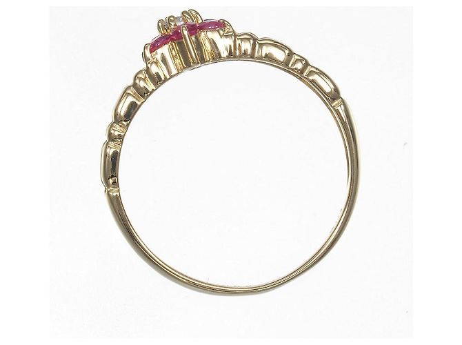 Autre Marque Au750 Rubin-Diamant-Ring Golden - Ansicht 8