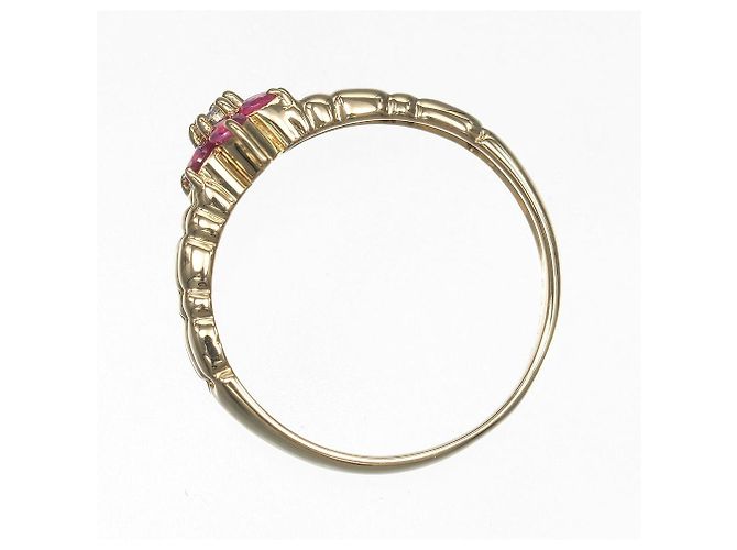 Autre Marque Au750 Rubin-Diamant-Ring Golden - Ansicht 9