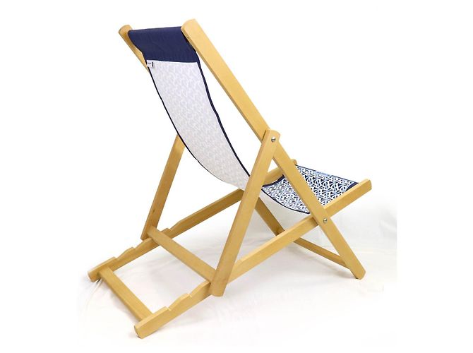 Silla plegable de algodón con monograma Burberry Azul - vista 2