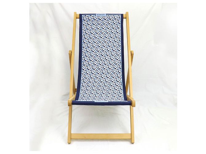 Silla plegable de algodón con monograma Burberry Azul - vista 3