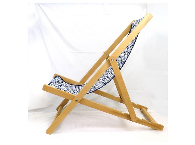 Silla plegable de algodón con monograma Burberry Azul - vista 4