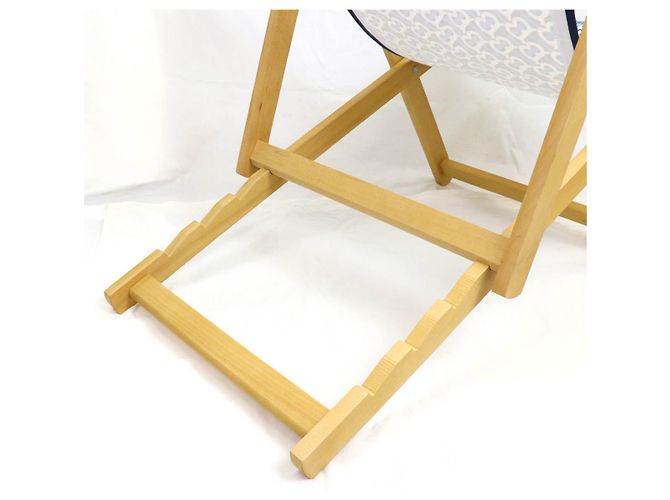 Silla plegable de algodón con monograma Burberry Azul - vista 5