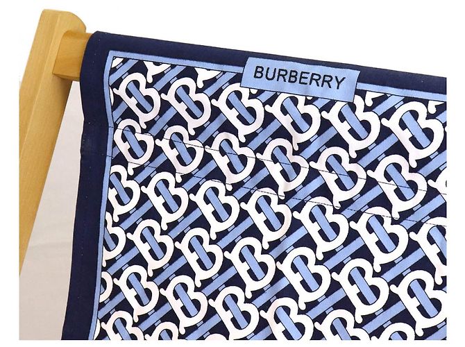 Silla plegable de algodón con monograma Burberry Azul - vista 6