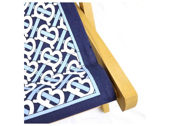 Silla plegable de algodón con monograma Burberry Azul - vista 8
