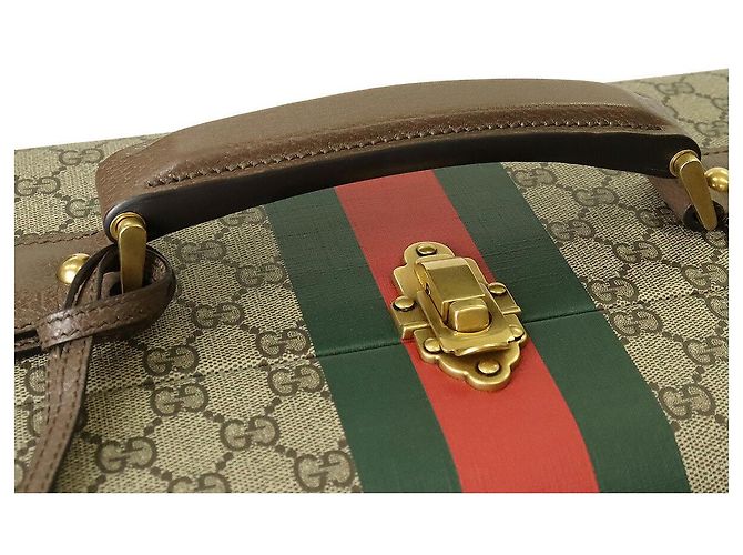Valigia Gucci GUCCI SAVOY GG Supreme Marrone - vista 4
