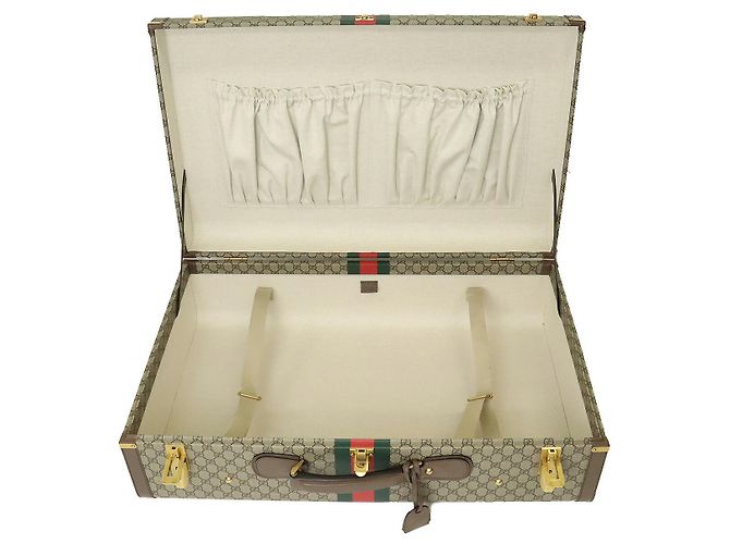 Valigia Gucci GUCCI SAVOY GG Supreme Marrone - vista 5