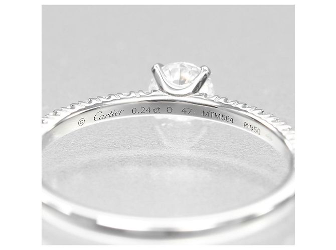 Etincelle de Cartier Diamantring aus Pt950-Platin, Größe 7 Silber - Ansicht 4