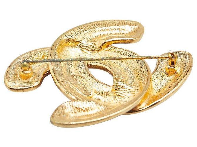 Timeless Chanel Matelassé Coco Mark Brosche Golden - Ansicht 3