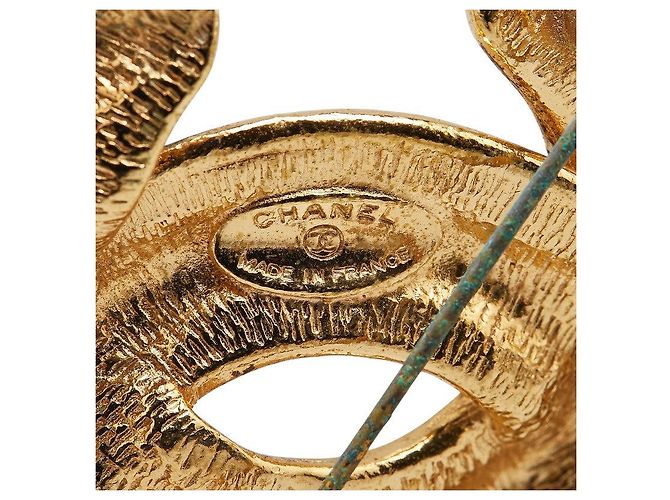 Timeless Chanel Matelassé Coco Mark Brosche Golden - Ansicht 4