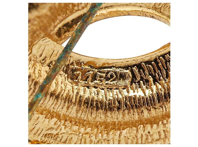 Timeless Chanel Matelassé Coco Mark Brosche Golden - Ansicht 5