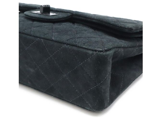 Borsa a spalla in agnello matelassé Chanel 2.55 Nero - vista 3