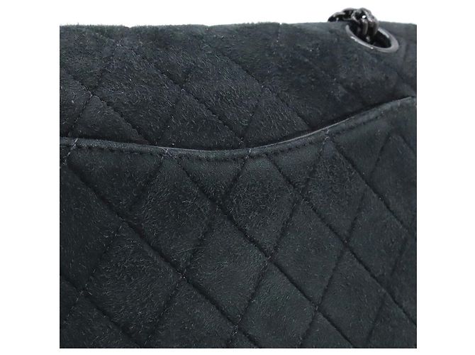 Borsa a spalla in agnello matelassé Chanel 2.55 Nero - vista 8