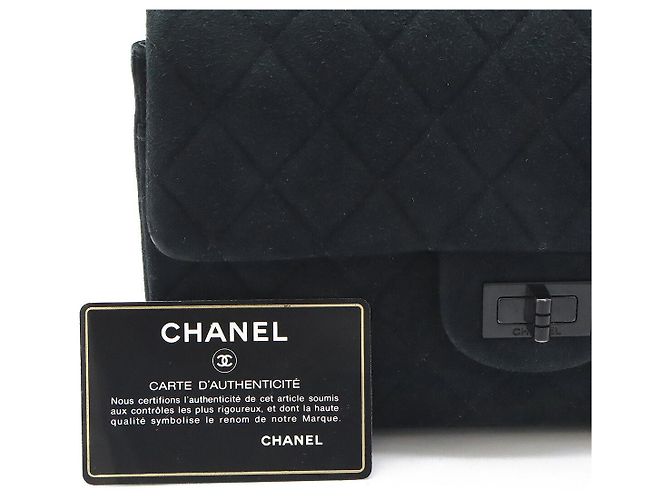Borsa a spalla in agnello matelassé Chanel 2.55 Nero - vista 9