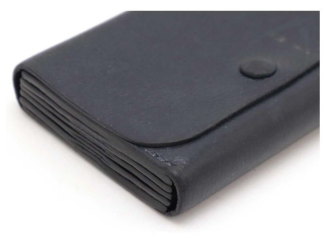 Hermès MC2 Newton Leather Card Case Blue Navy blue - view 3