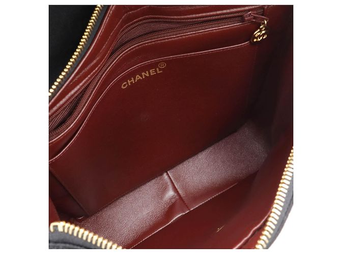 Mochila de cuero de jersey de algodón matelassé de Chanel Negro - vista 6