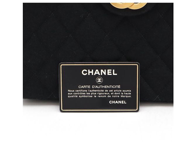 Mochila de cuero de jersey de algodón matelassé de Chanel Negro - vista 9