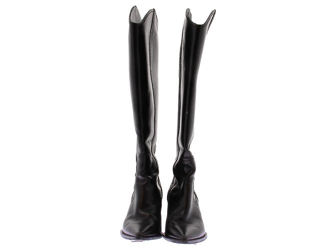 Dorothée Schumacher Stivali cowboy neri in pelle Nero - vista 2