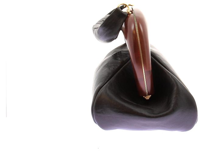 Borsa a mano Sportmax in pelle nera Nero - vista 3