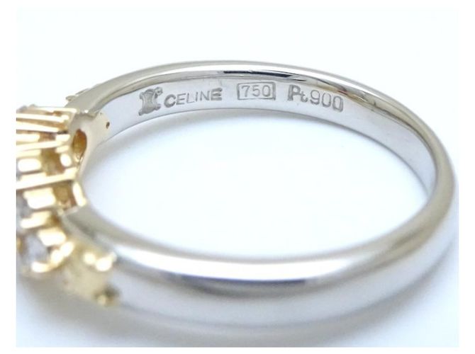 Céline Celine 18K Gold- und Platinbandring Gelb - Ansicht 9