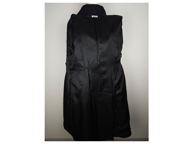 Abrigo largo Miu Miu azul marino con botones dorados de doble botonadura Azul oscuro - vista 6
