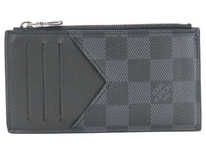 Louis Vuitton Damier Graphite Business Card Case Brown Black - view 3