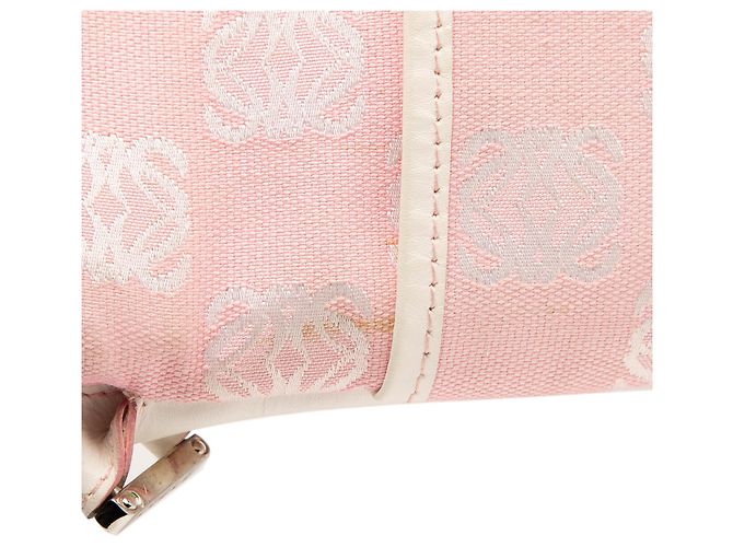 LOEWE Borsa a tracolla in tela Anagram rosa - vista 7