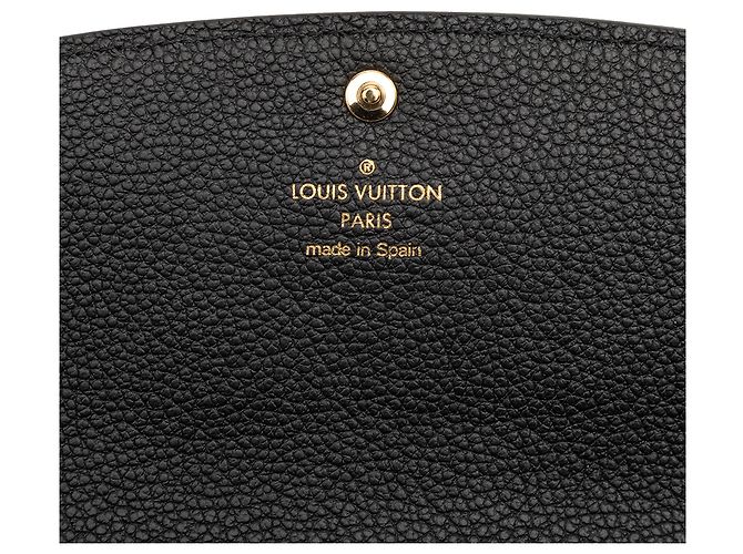 Louis Vuitton Black Bicolor Monogram Empreinte Giant Emilie Wallet - view 5