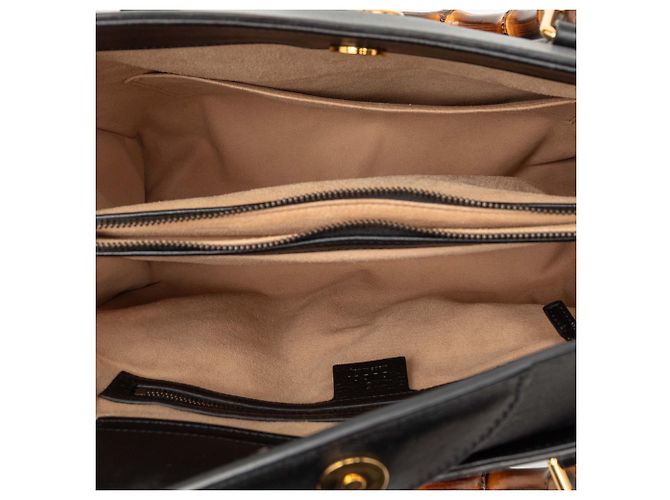 Gucci Borsa Diana in pelle di vitello Bamboo nera Large Nero - vista 4