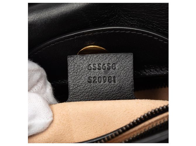 Gucci Borsa Diana in pelle di vitello Bamboo nera Large Nero - vista 6