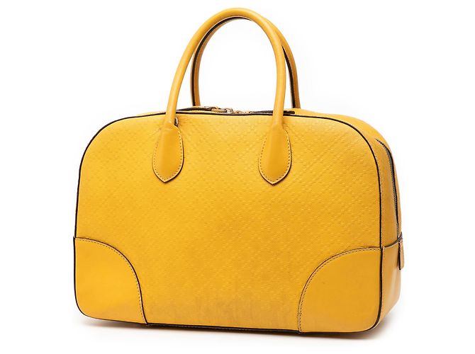 Borsa a tracolla in pelle gialla Diamante di Gucci Giallo Senape - vista 2